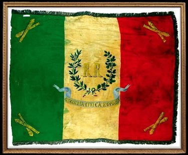 Bandiera dell'Artiglieria Civica della Repubblica Romana 1849